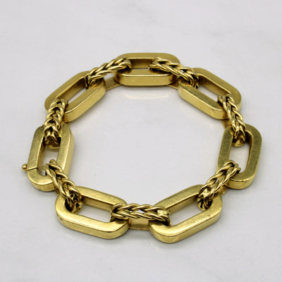 18k Yellow Gold Oval Link Bracelet | 7