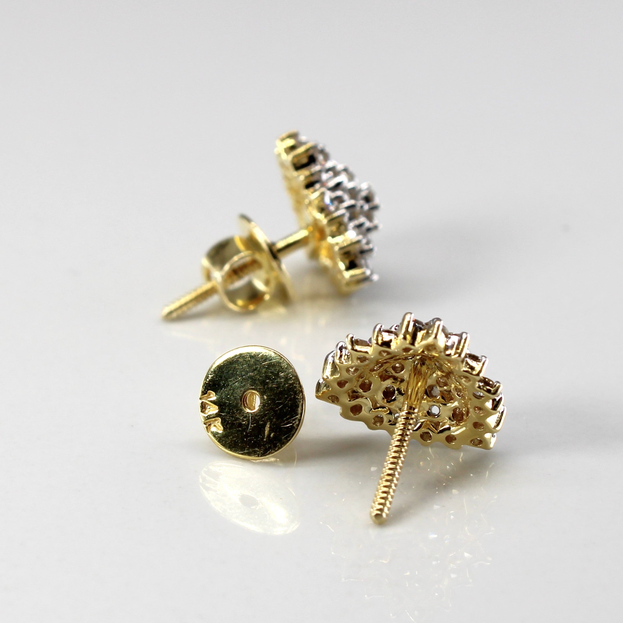 Cluster Diamond Stud Earrings | 1.28ctw |