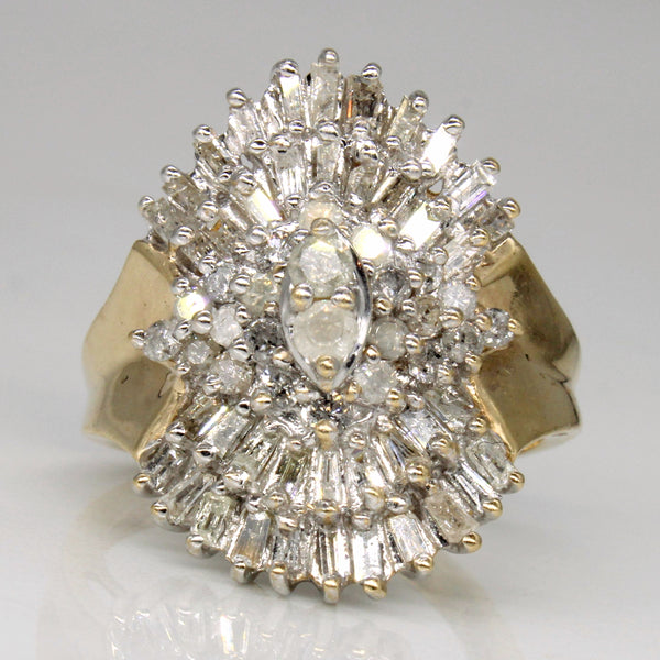 Diamond Cocktail Ring | 0.80ctw | SZ 6.25 |