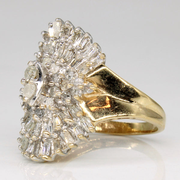 Diamond Cocktail Ring | 0.80ctw | SZ 6.25 |