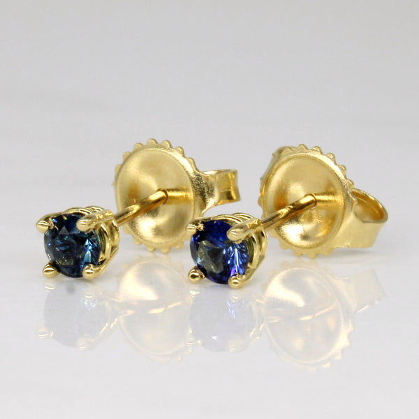Sapphire Stud 18k Earrings | 0.34ctw |