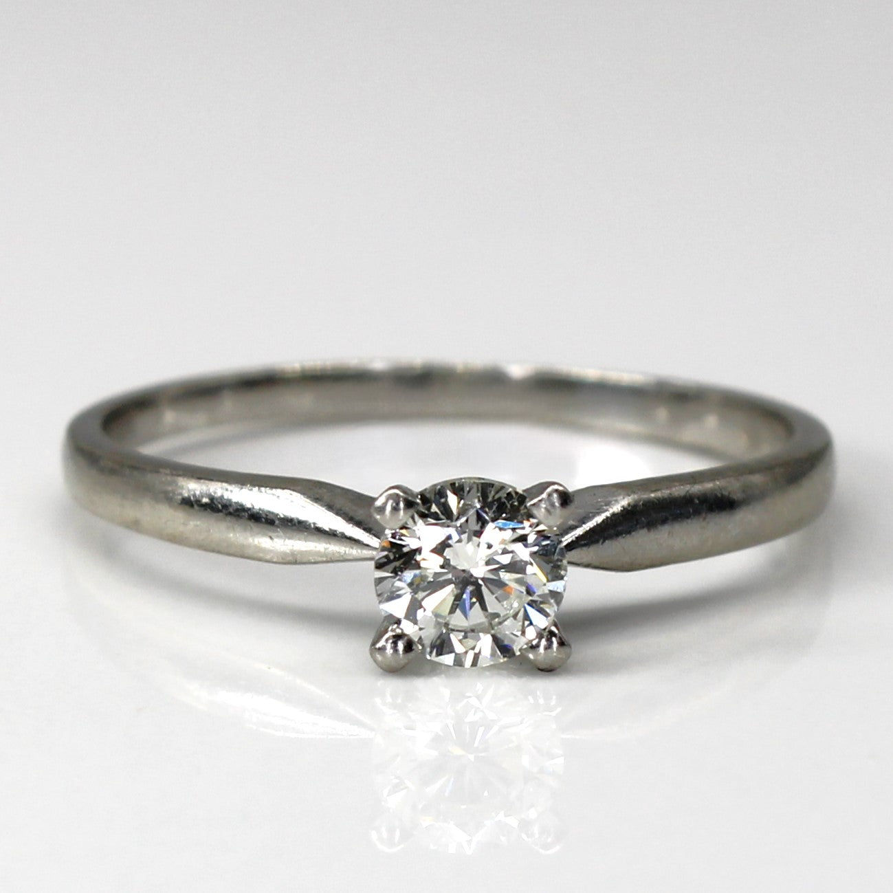 Solitaire Diamond Platinum Ring | 0.45ct | SZ 8.75 |