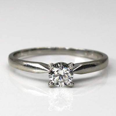 Solitaire Diamond Platinum Ring | 0.45ct | SZ 8.75 |