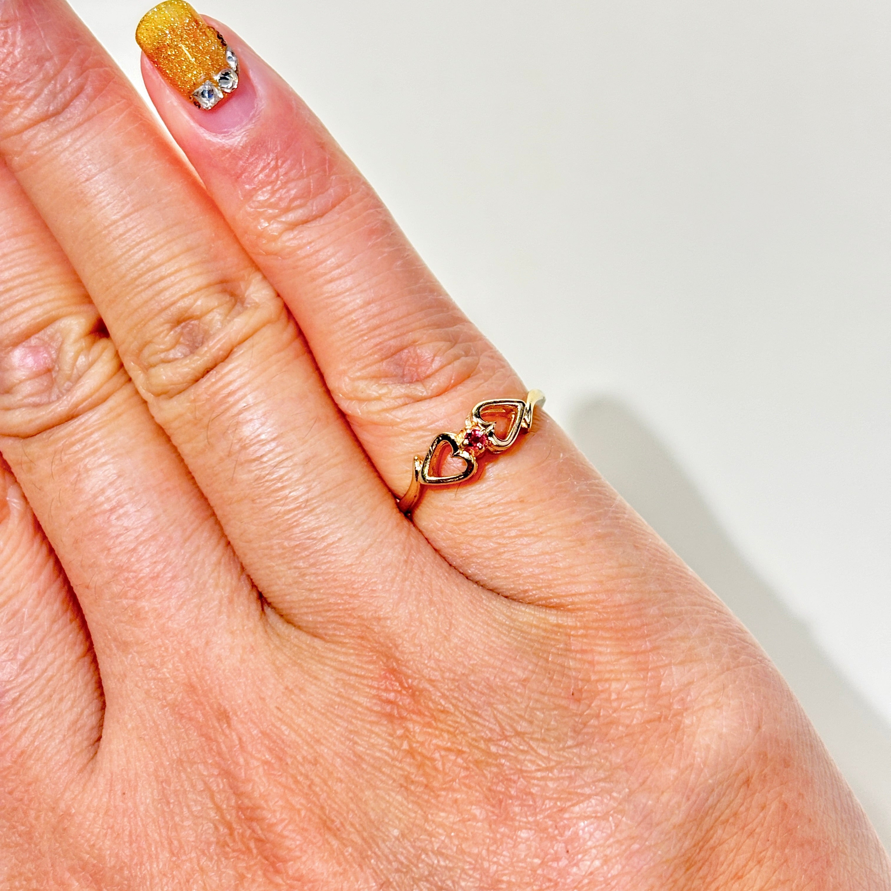 10K Yellow Gold Ruby Ring | 0.03ctw | SZ 3.75