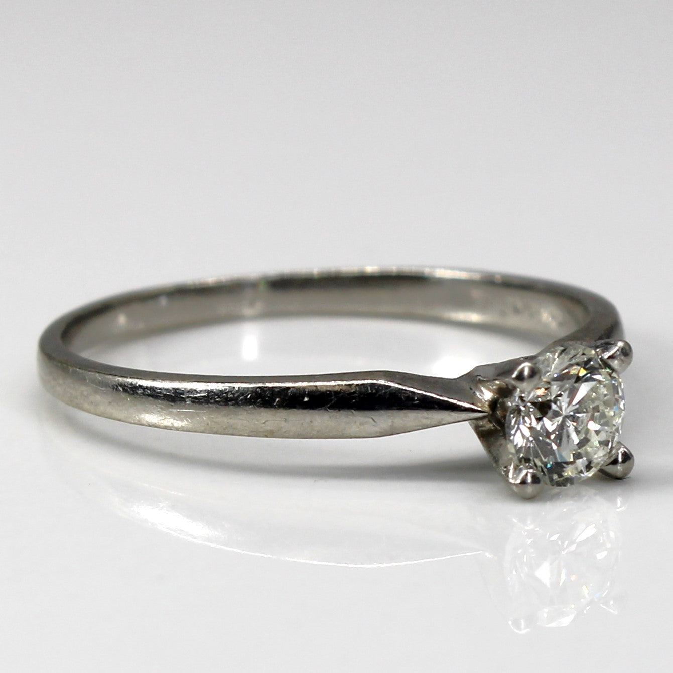 Solitaire Diamond Platinum Ring | 0.45ct | SZ 8.75 |