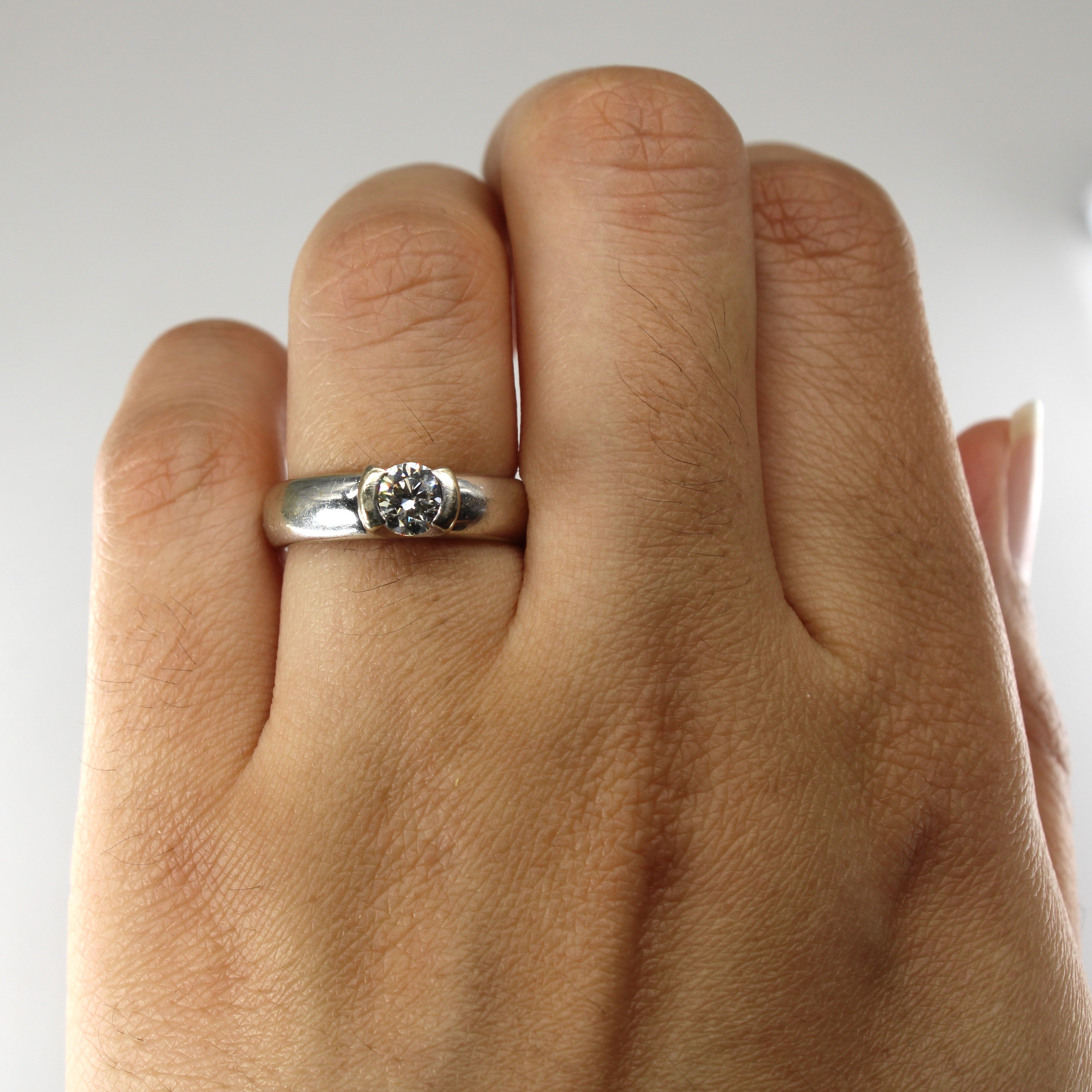 Semi Bezel Set Diamond Ring | 0.50ct | SZ 5.25 |