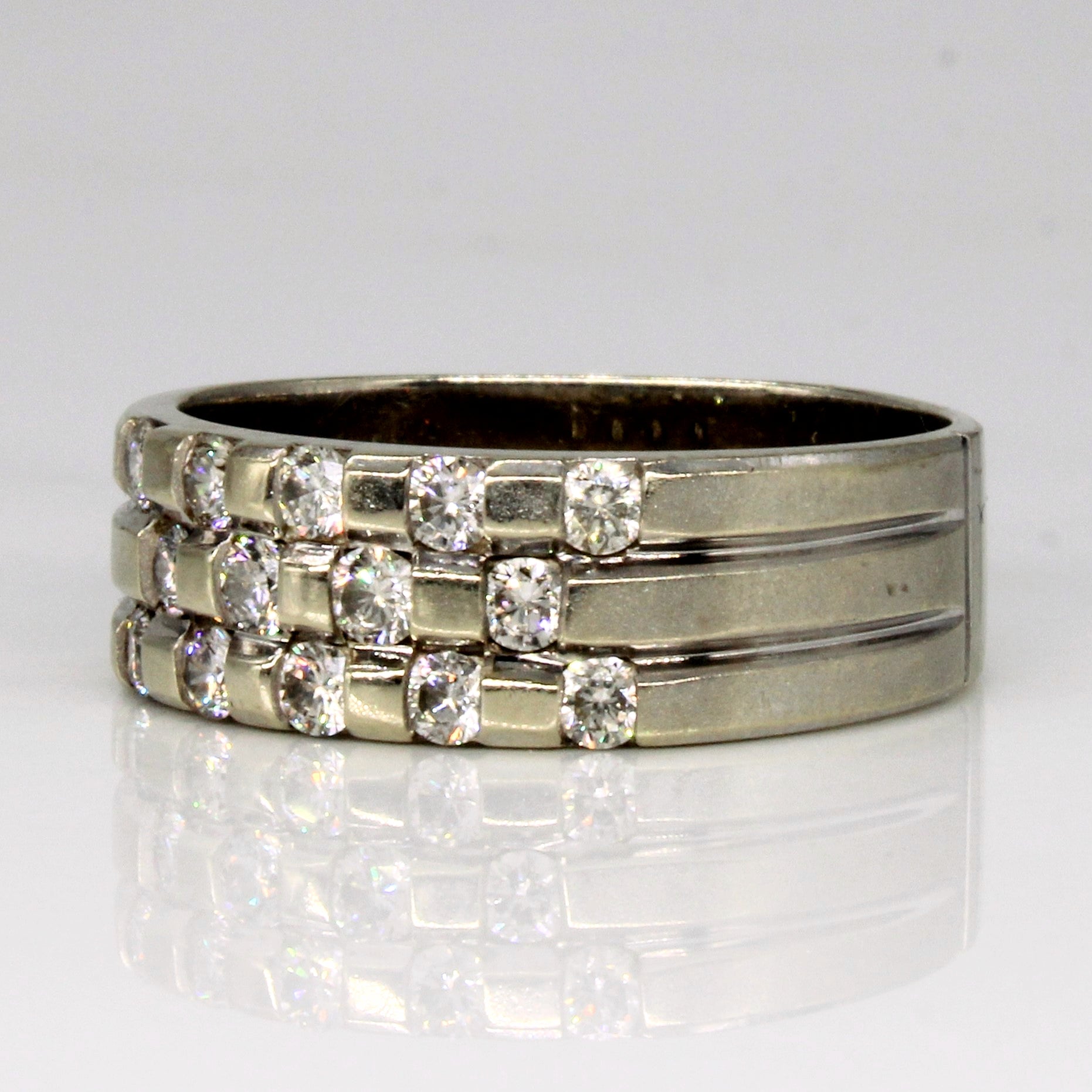 Triple Row Diamond Band | 0.77ctw | SZ 10 |