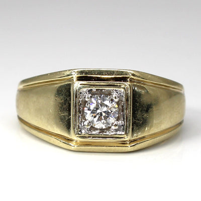 Solitaire Diamond Gold Ring | 0.47ct | SZ 12.5 |
