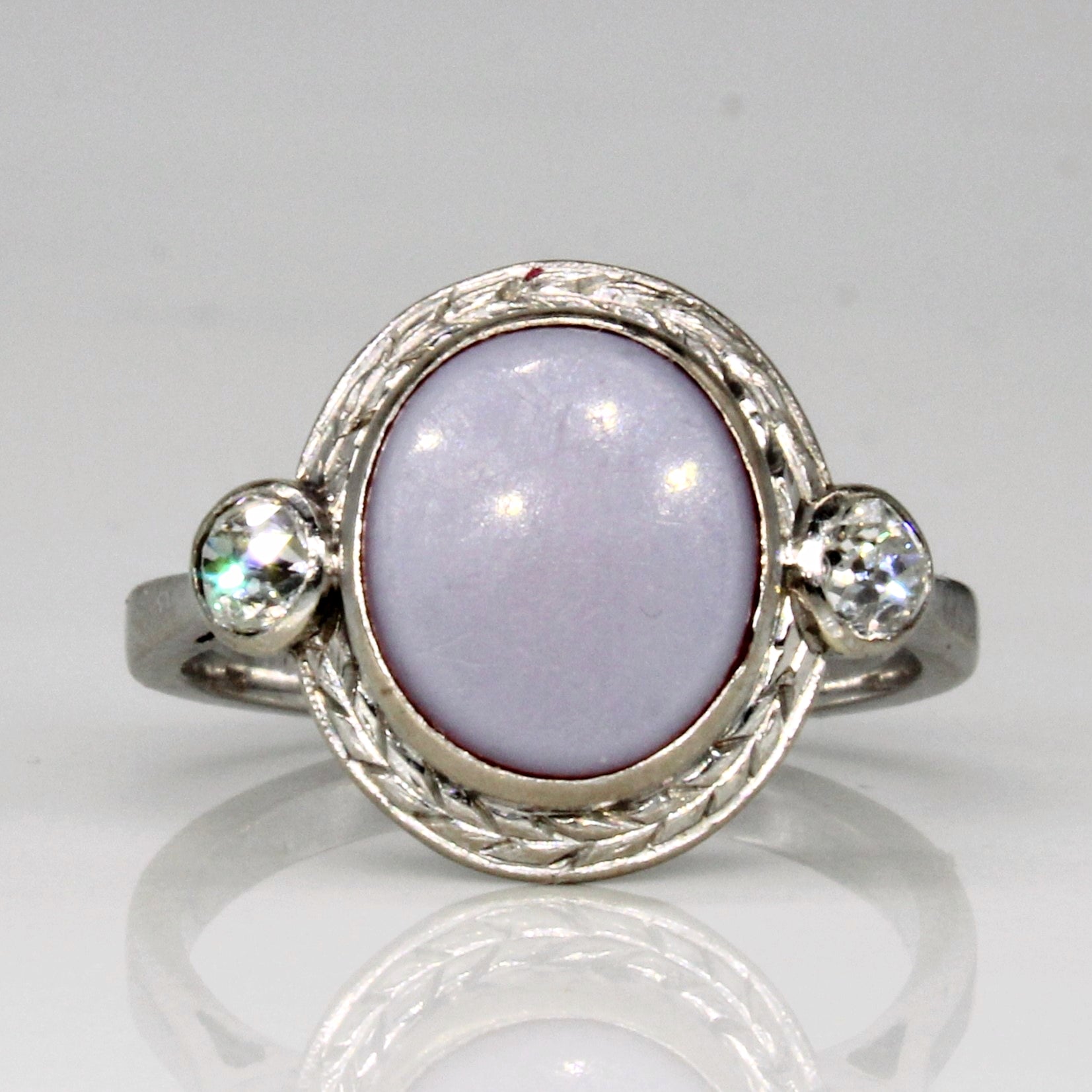 Agate & Diamond Cocktail Ring | 1.30ct, 0.20ctw | SZ 6.5 |