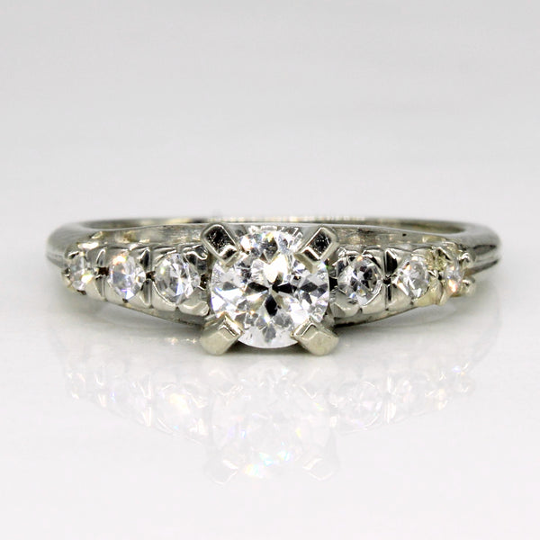 1930s Era Old European Cut Diamond Ring | 0.43ctw | SZ 4 |