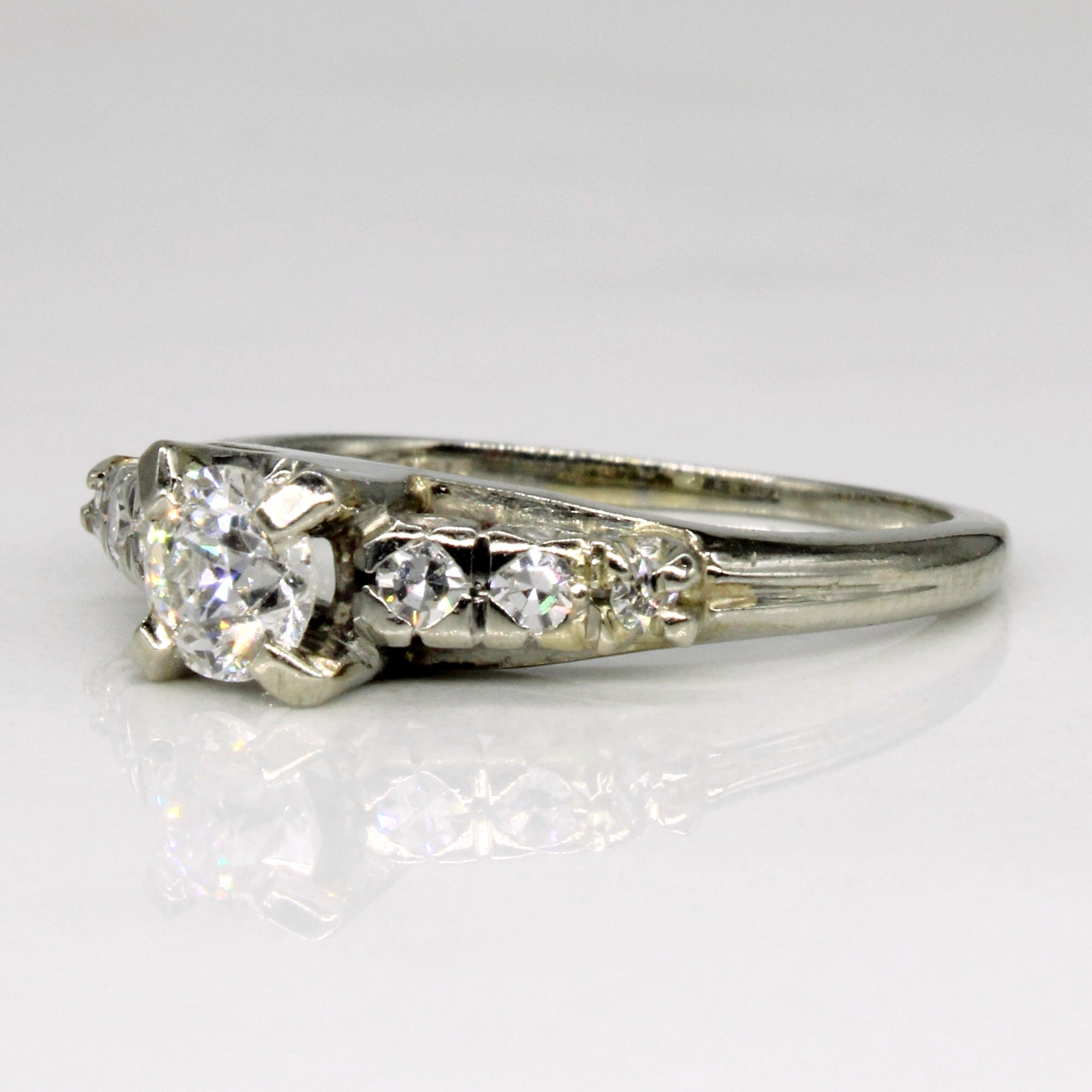 1930s Era Old European Cut Diamond Ring | 0.43ctw | SZ 4 |