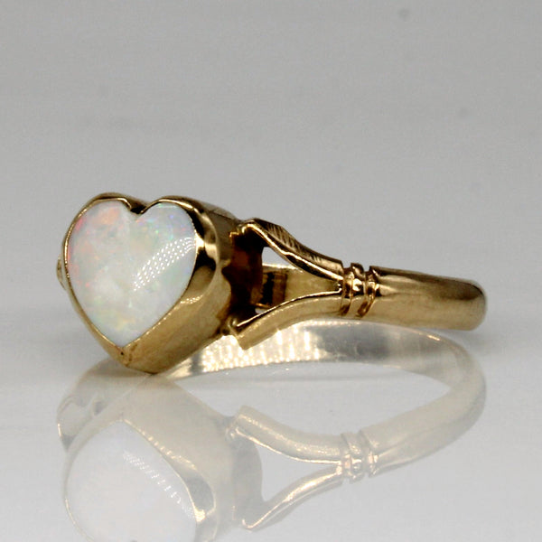 Opal Heart Ring | 0.50ct | SZ 7.25 |