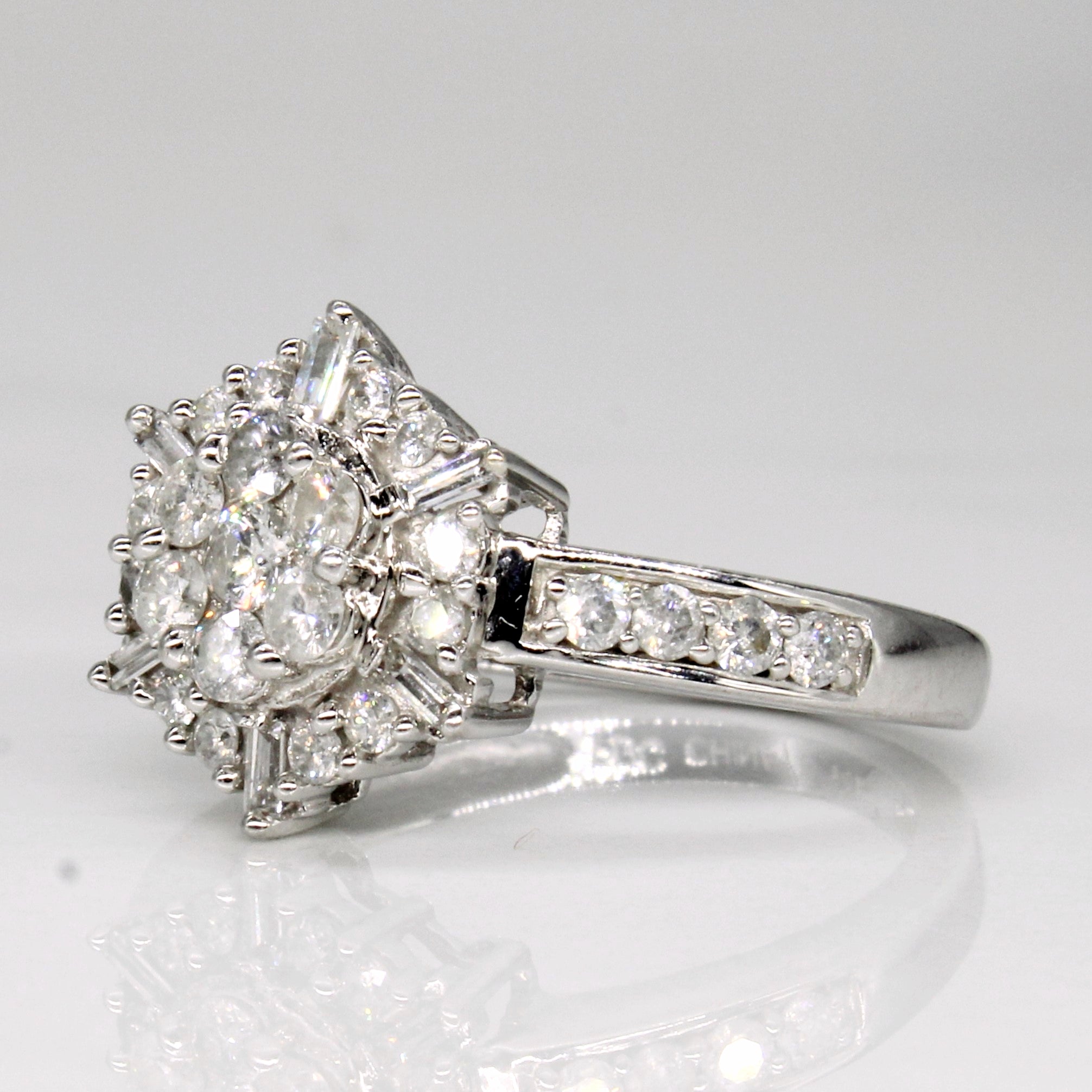 Diamond Cluster 14k Ring | 0.46ctw | SZ 6 |