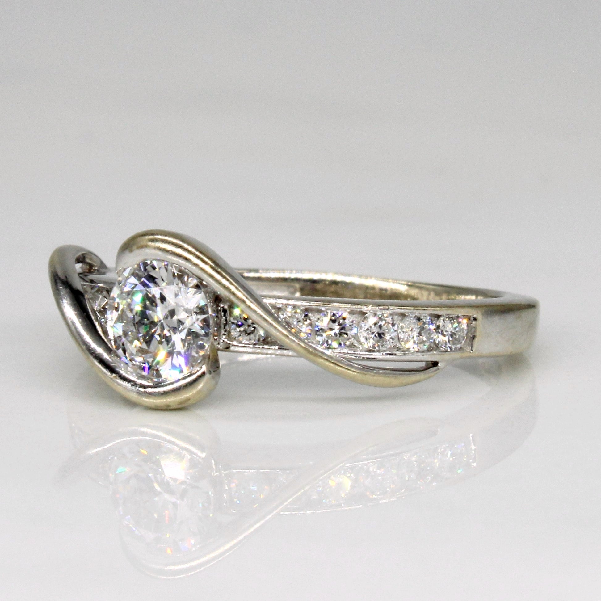 Diamond Bypass Ring | 0.46ctw | SZ 4 |