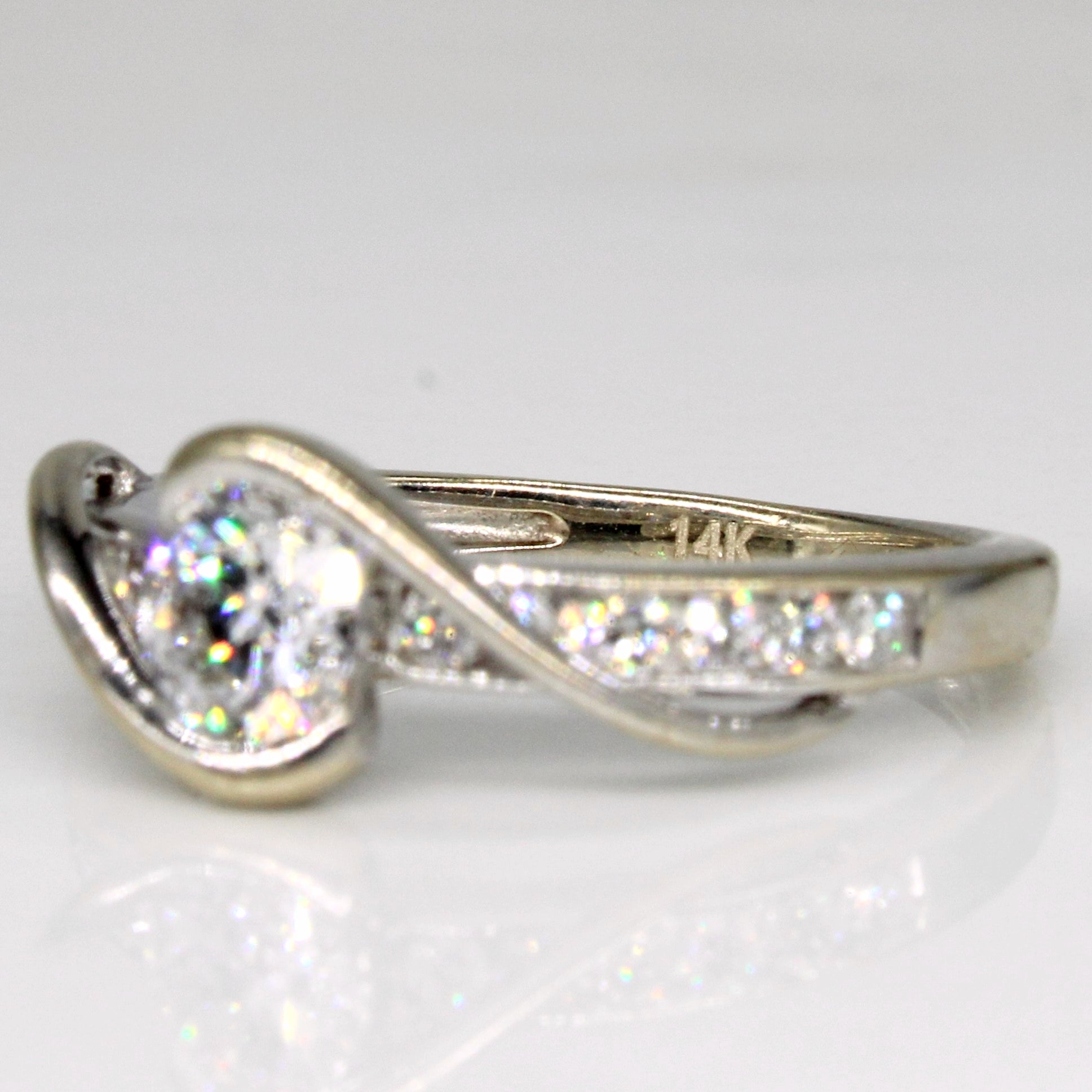 Diamond Bypass Ring | 0.46ctw | SZ 4 |