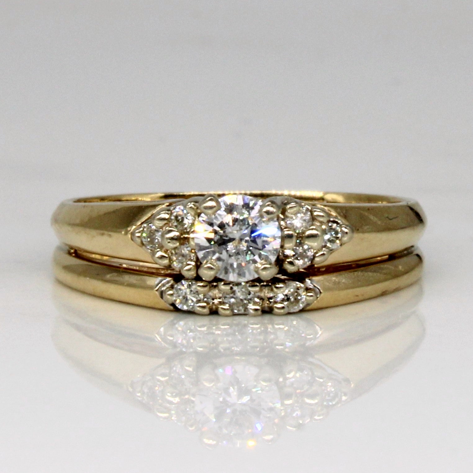 Diamond Wedding Ring Set | 0.27ctw | SZ 5.25 |