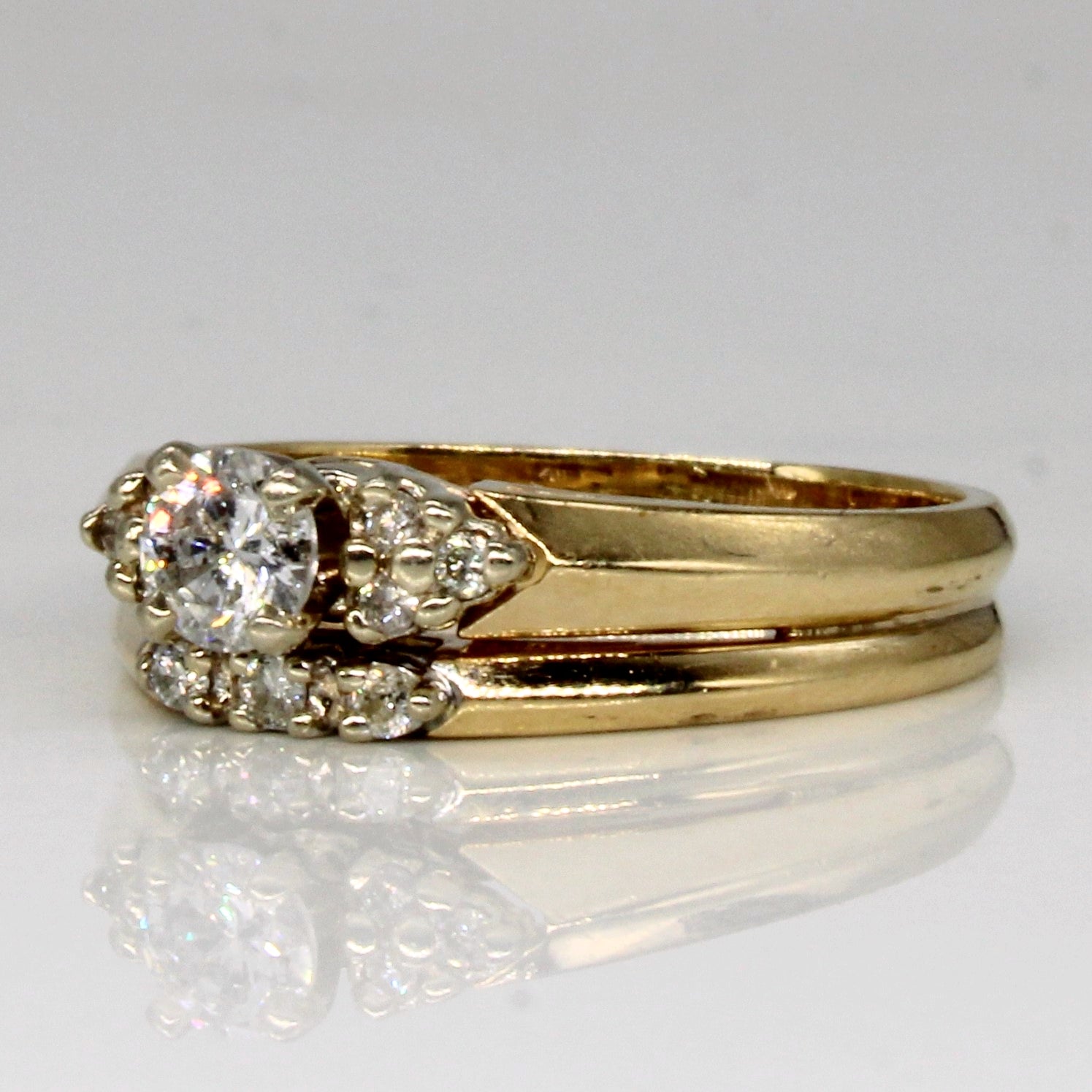 Diamond Wedding Ring Set | 0.27ctw | SZ 5.25 |