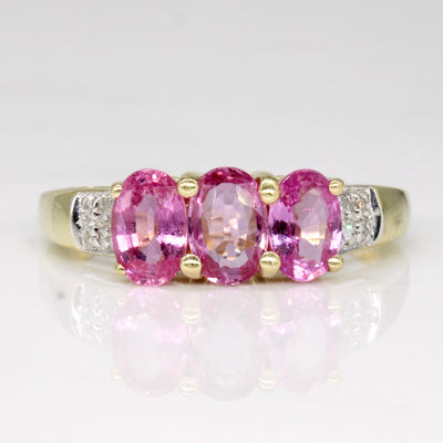 Pink Sapphire & Diamond Ring | 1.89ctw, 0.04ctw | SZ 7.75 |