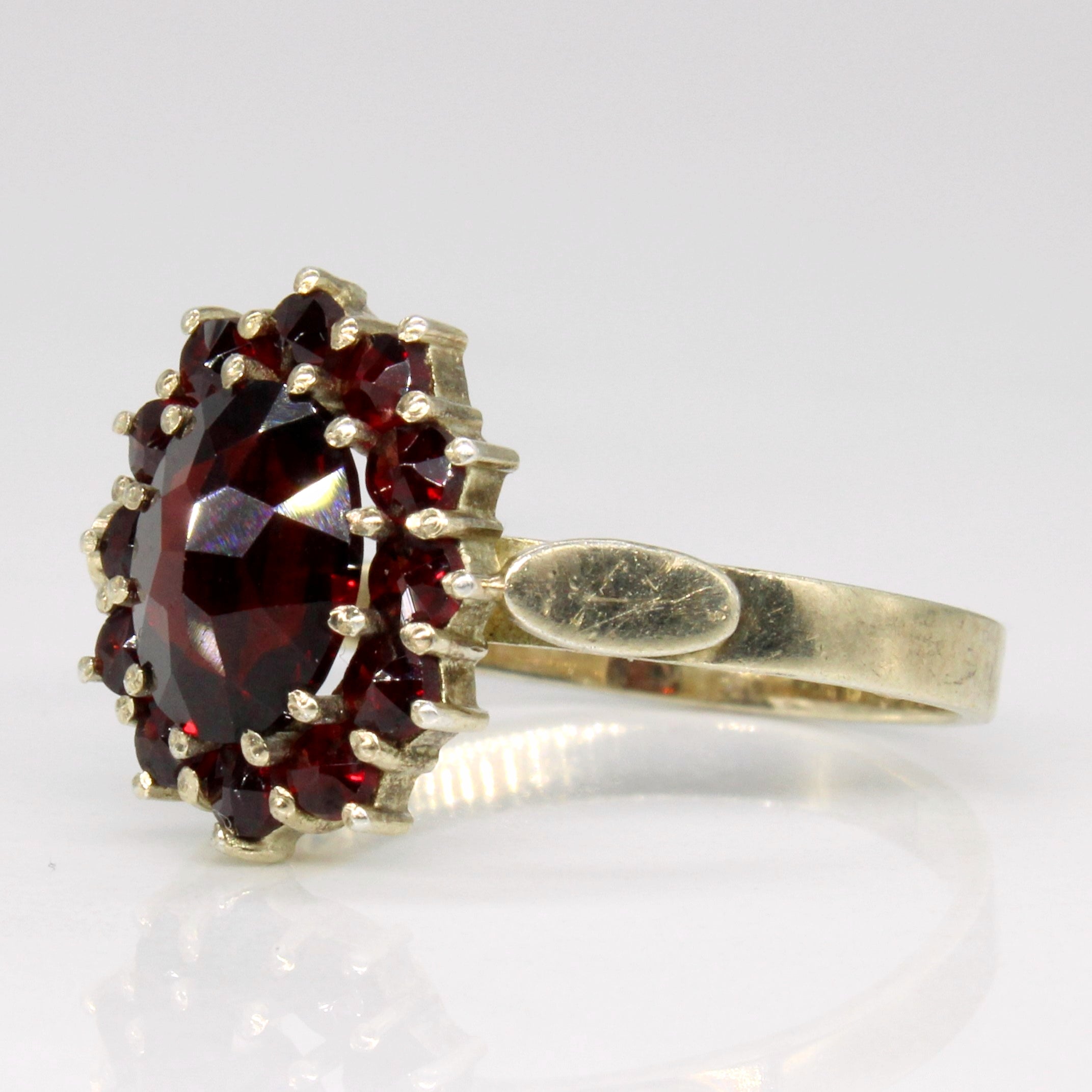 Fancy Rose Cut Garnet Ring | 3.50ctw | SZ 7.5 |