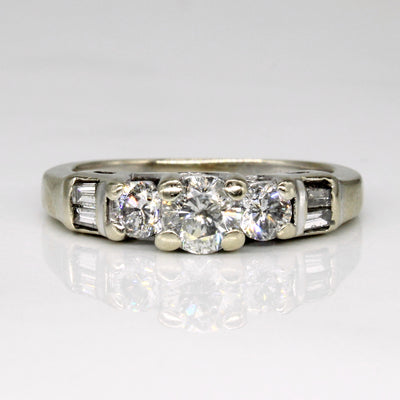 Diamond Three Stone 14k Ring | 0.4ct, 0.3ctw, 0.08ctw | SZ 5.75 |