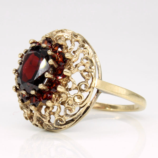 Garnet Cocktail Ring | 1.65ctw | SZ 6.75 |