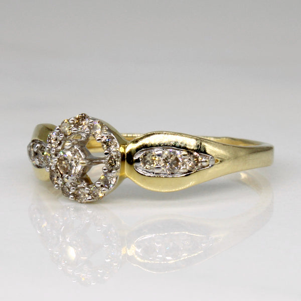 Diamond Wreath Ring | 0.25ctw | SZ 6.75 |