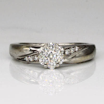Diamond Cluster Set Ring | 0.28ctw | SZ 5.25 |
