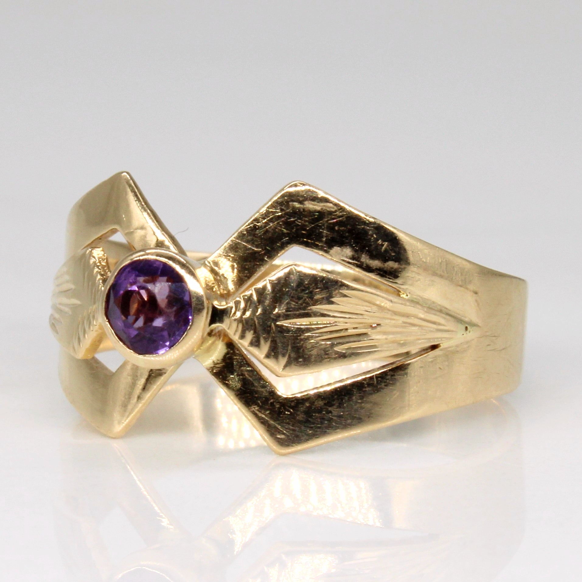 Amethyst Single Stone Ring | 0.18ct | SZ 8.5 |