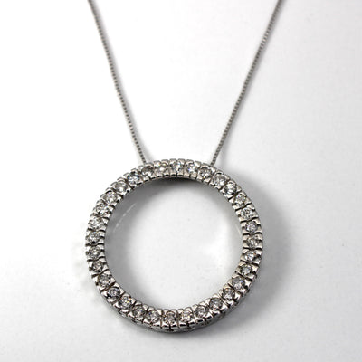 Diamond Eternity Pendant Necklace | 0.96ctw |19
