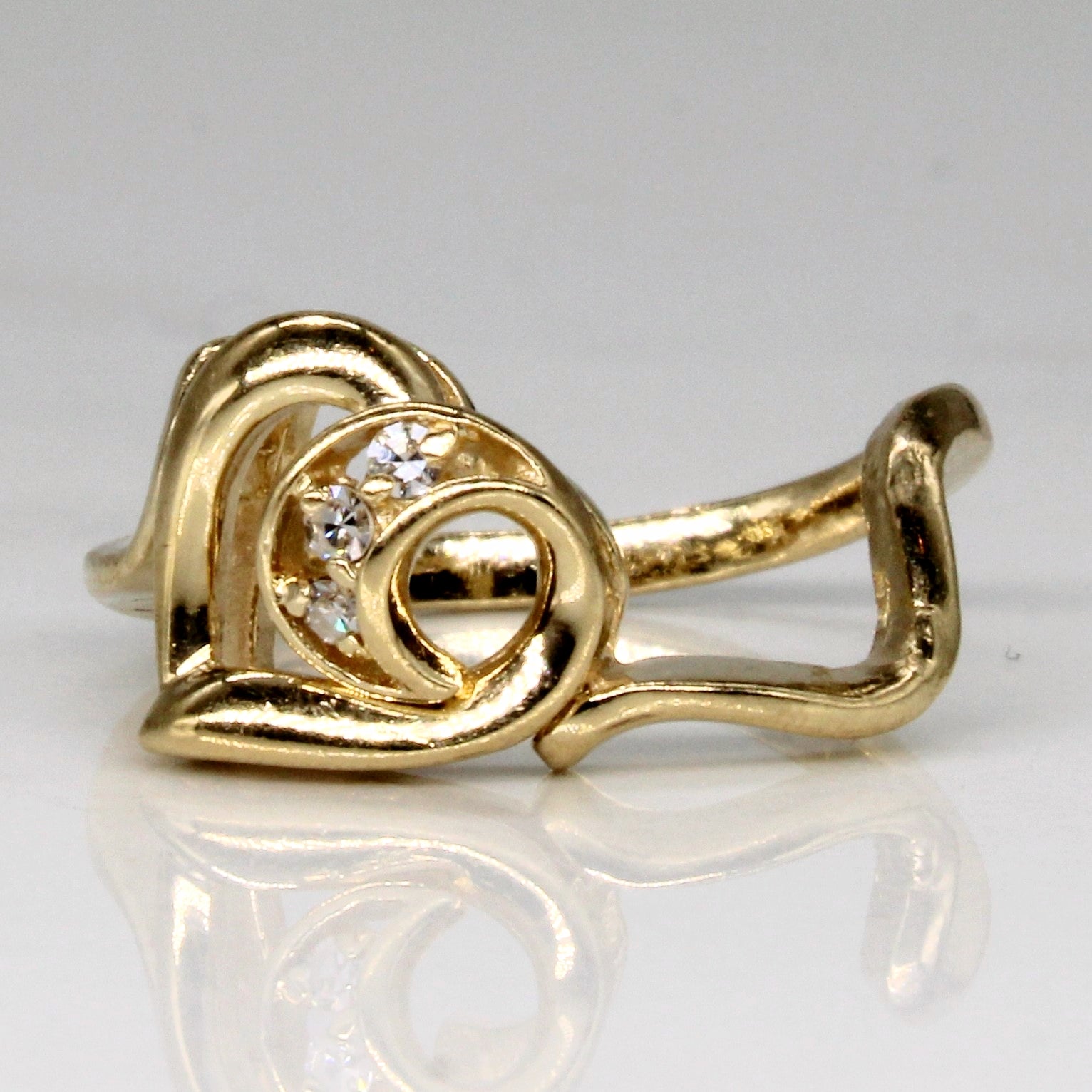 Diamond Heart Ring | 0.03ctw | SZ 3.5 |