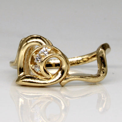 Diamond Heart Ring | 0.03ctw | SZ 3.5 |