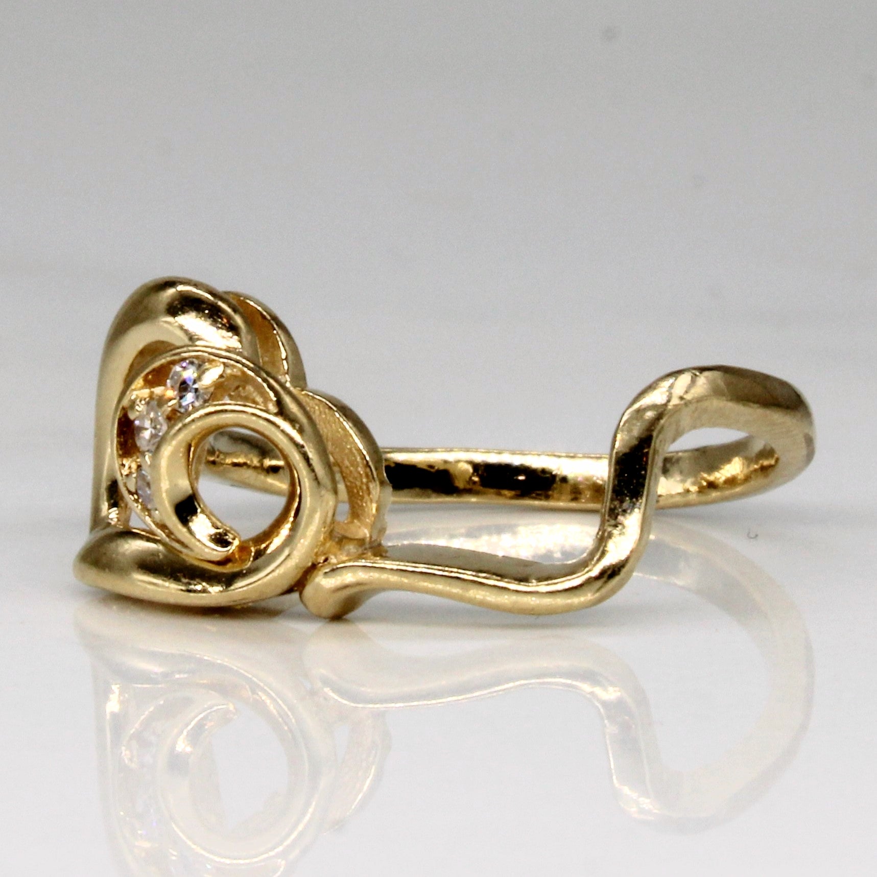 Diamond Heart Ring | 0.03ctw | SZ 3.5 |