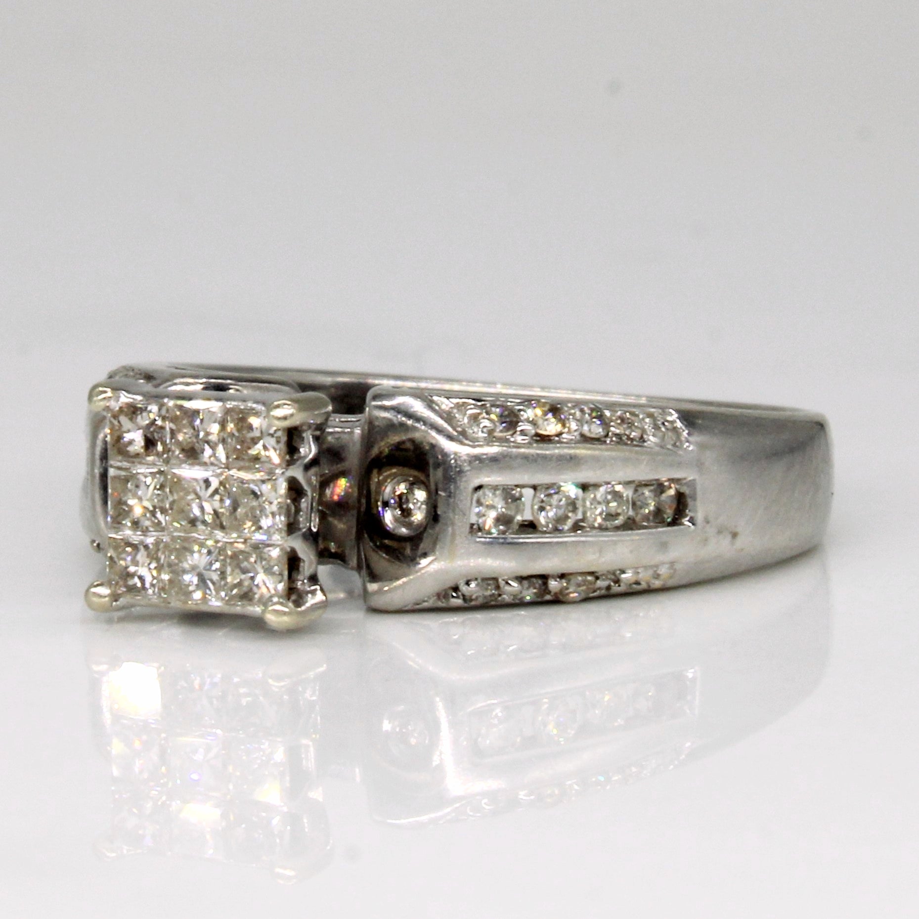 High Set Diamond Grid Ring | 0.53ctw | SZ 7.75 |