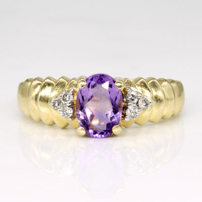 Amethyst & Diamond Ring | 0.55ct, 0.06ctw | SZ 6.25 |