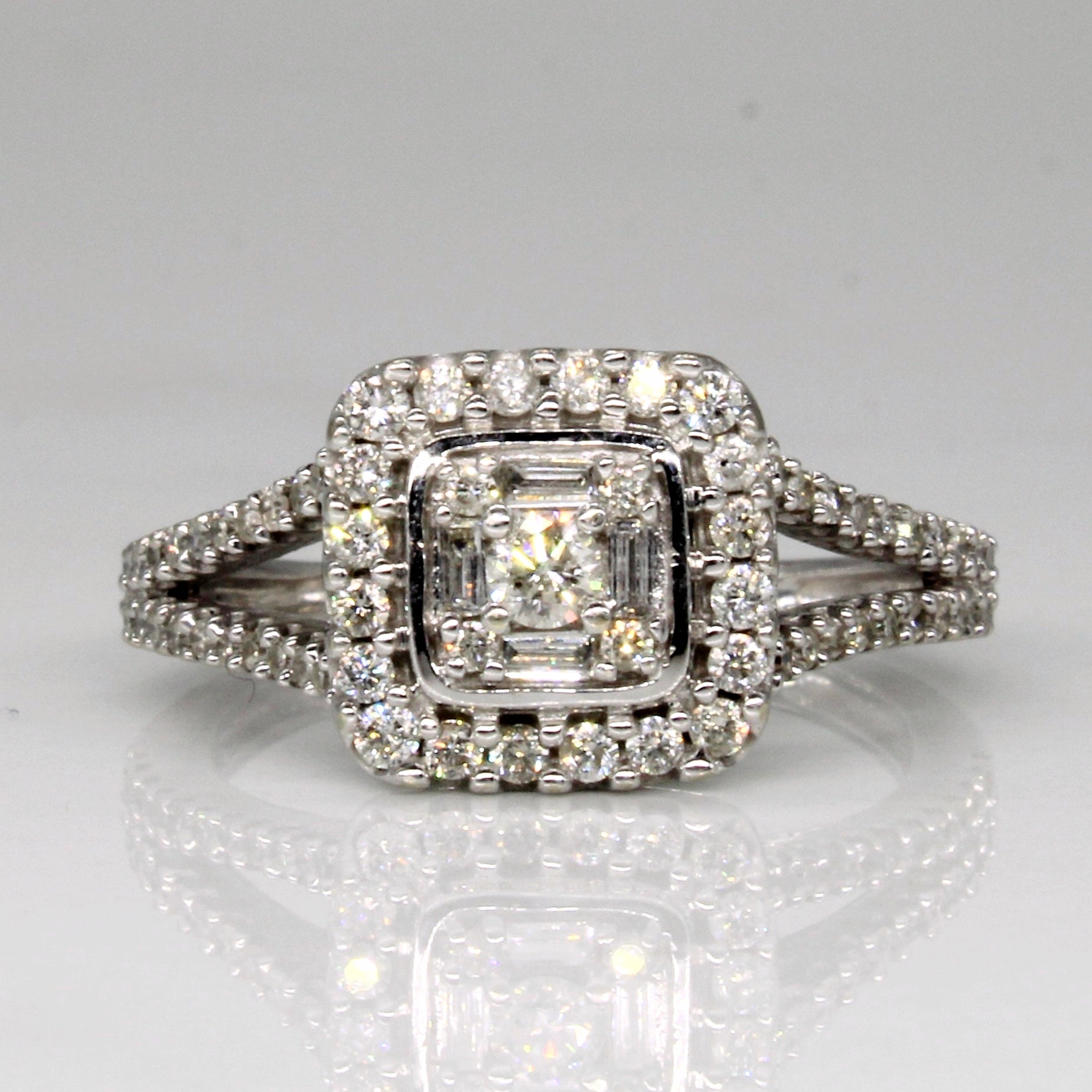 Diamond Halo Set Engagement Ring | 0.54ctw | SZ 5.75 |