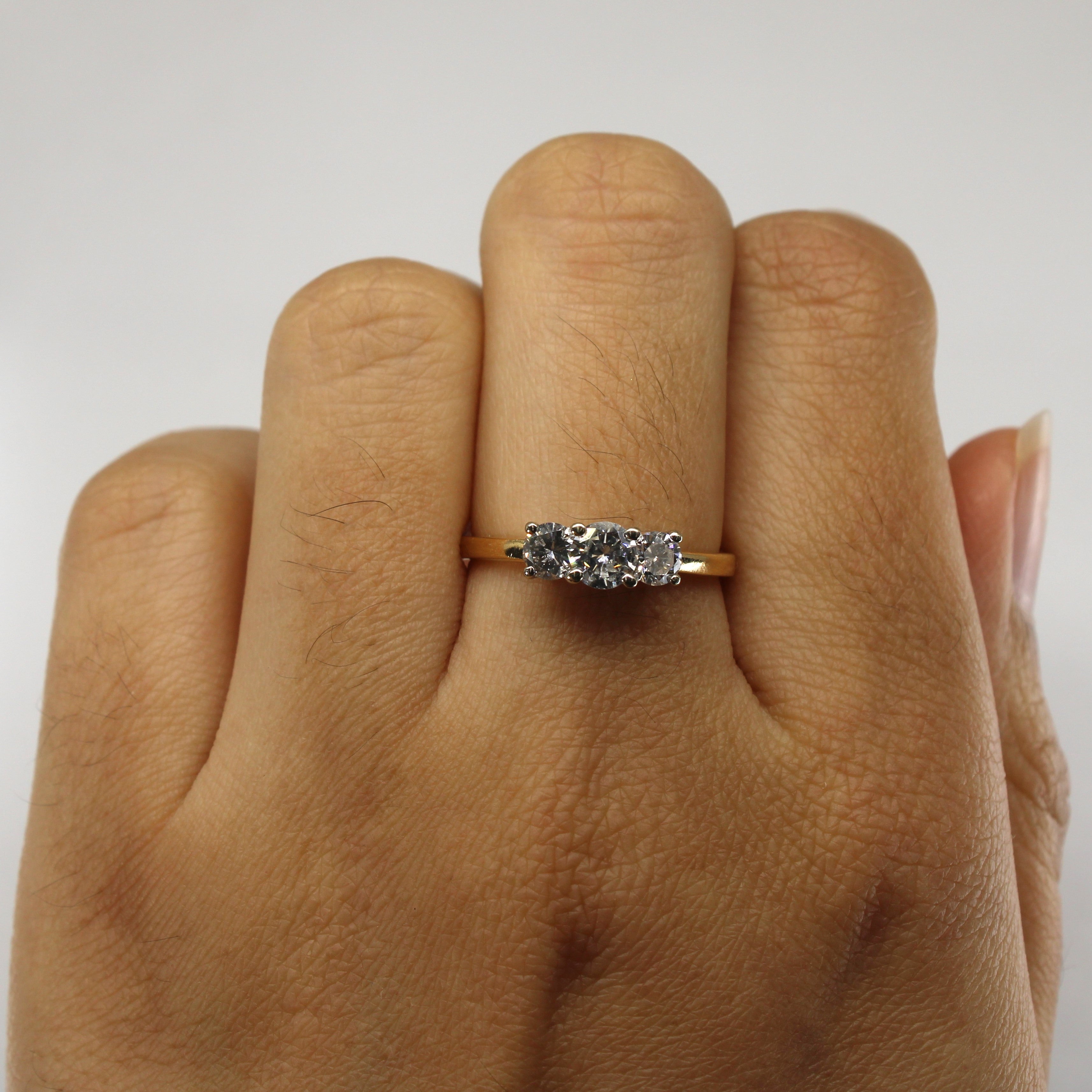 Three Stone Diamond Ring | 0.78ctw | SZ 7.25 |