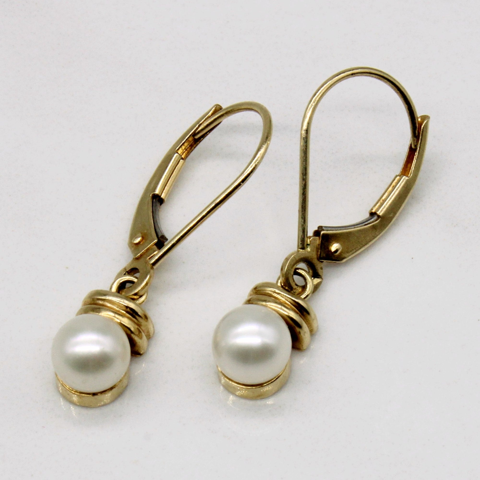 Pearl 14k Drop Earrings