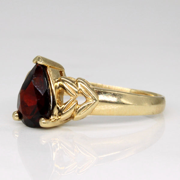 Pear Cut Garnet Ring | 1.35ct | SZ 6.75 |