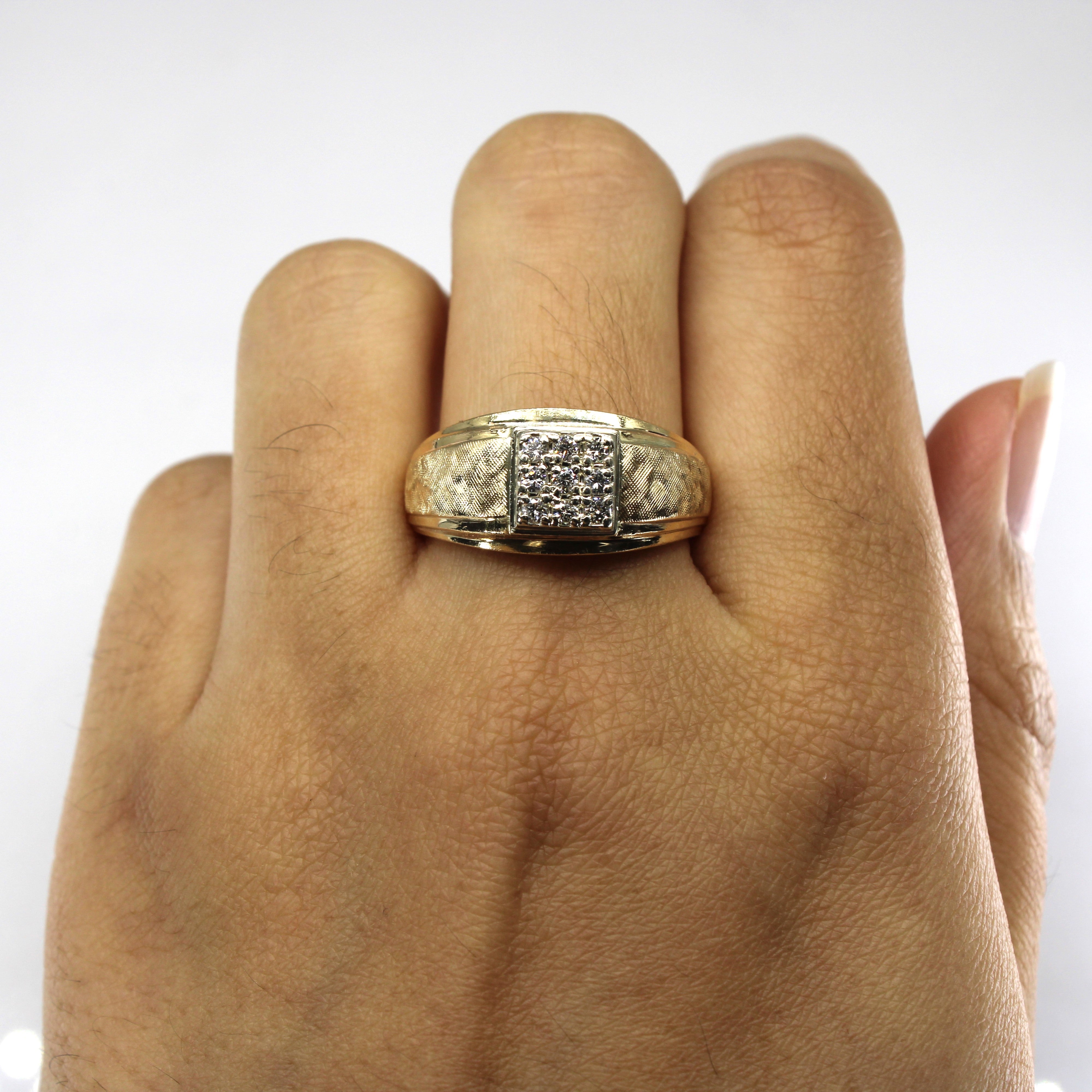 Cluster Set Diamond Ring | 0.18ctw | SZ 9.75 |