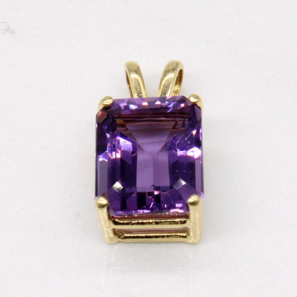 Rectangular Cut Amethyst Pendant | 3.00ct |