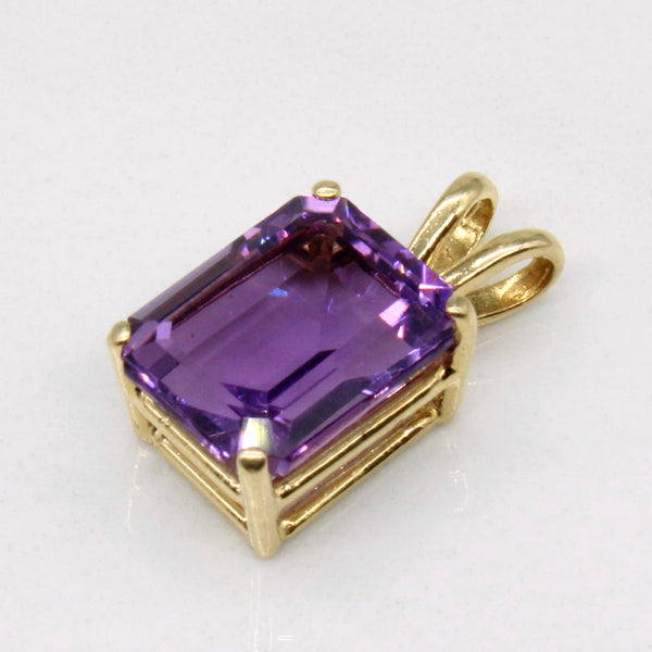 Rectangular Cut Amethyst Pendant | 3.00ct |