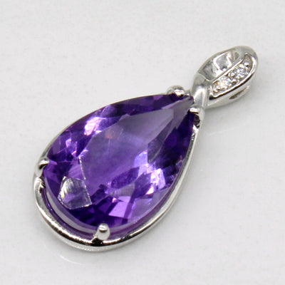 Amethyst & Diamond Pendant | 2.30ct, 0.01ctw |