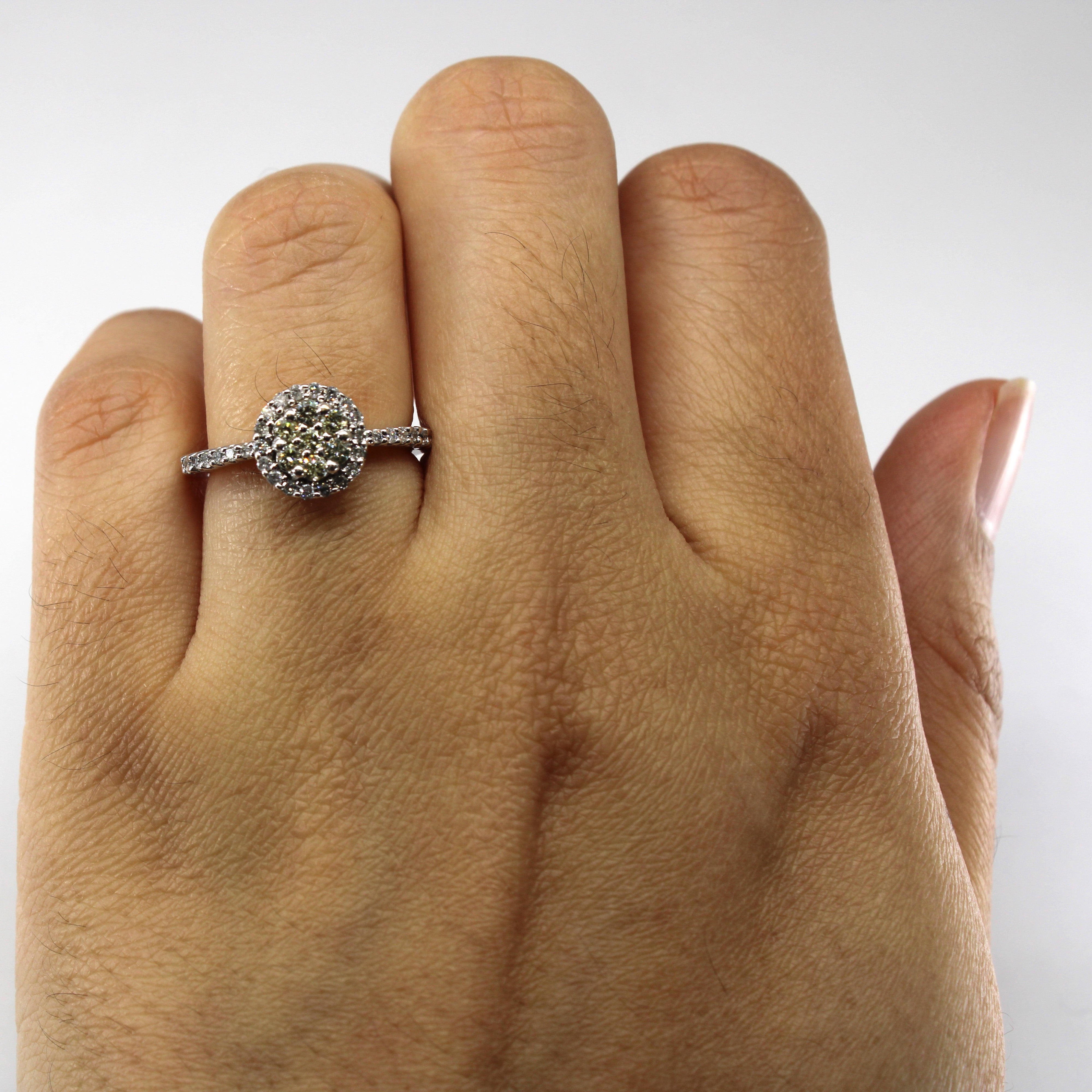 Halo Style Cluster Diamond Ring | 0.50ctw | SZ 5 |