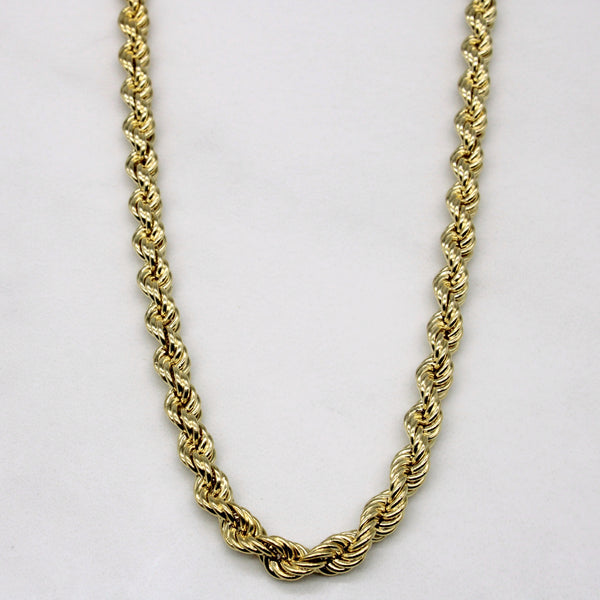 10k Yellow Gold Rope Chain | 30