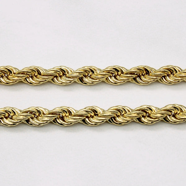 10k Yellow Gold Rope Chain | 30