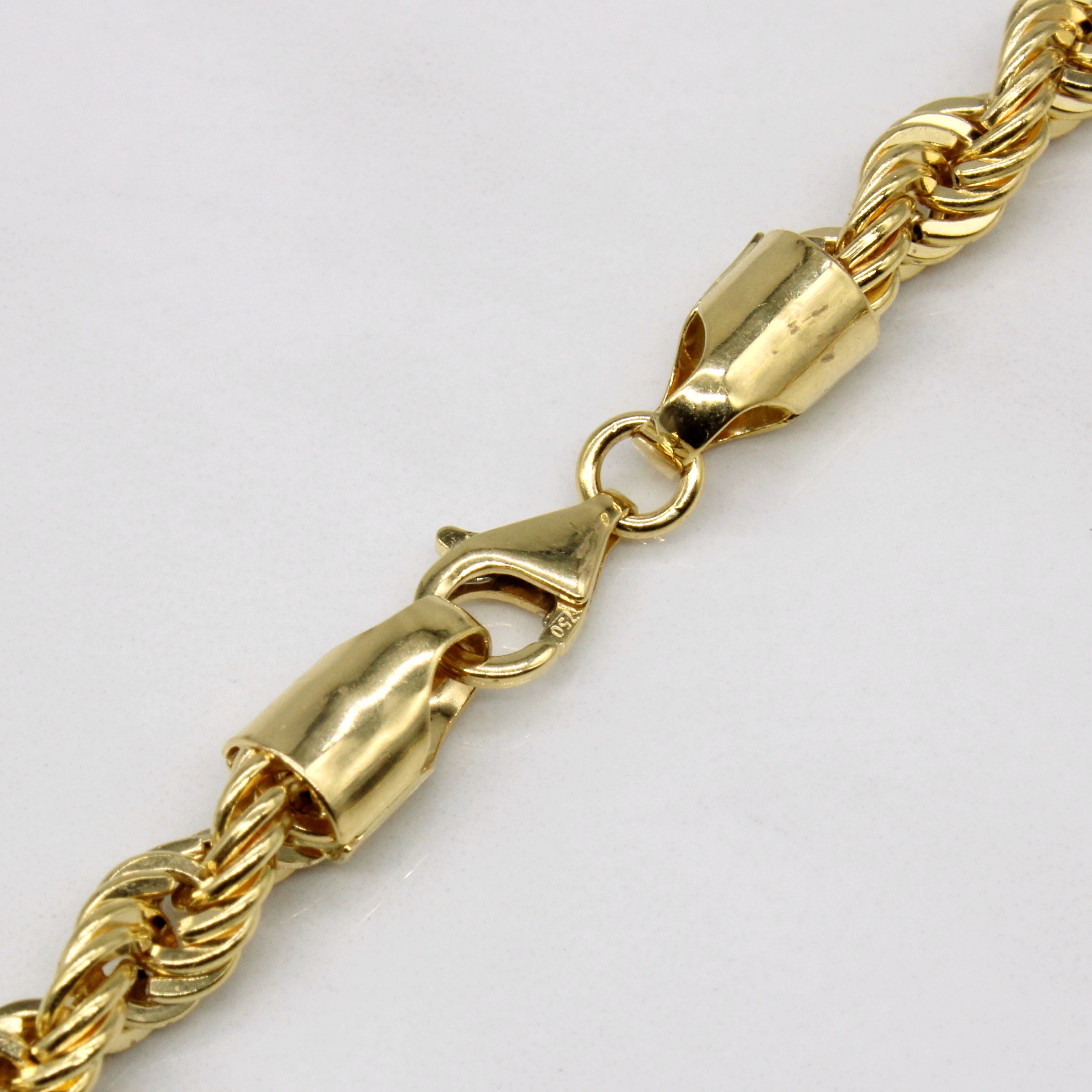 18k Yellow Gold Rope Chain | 19" |