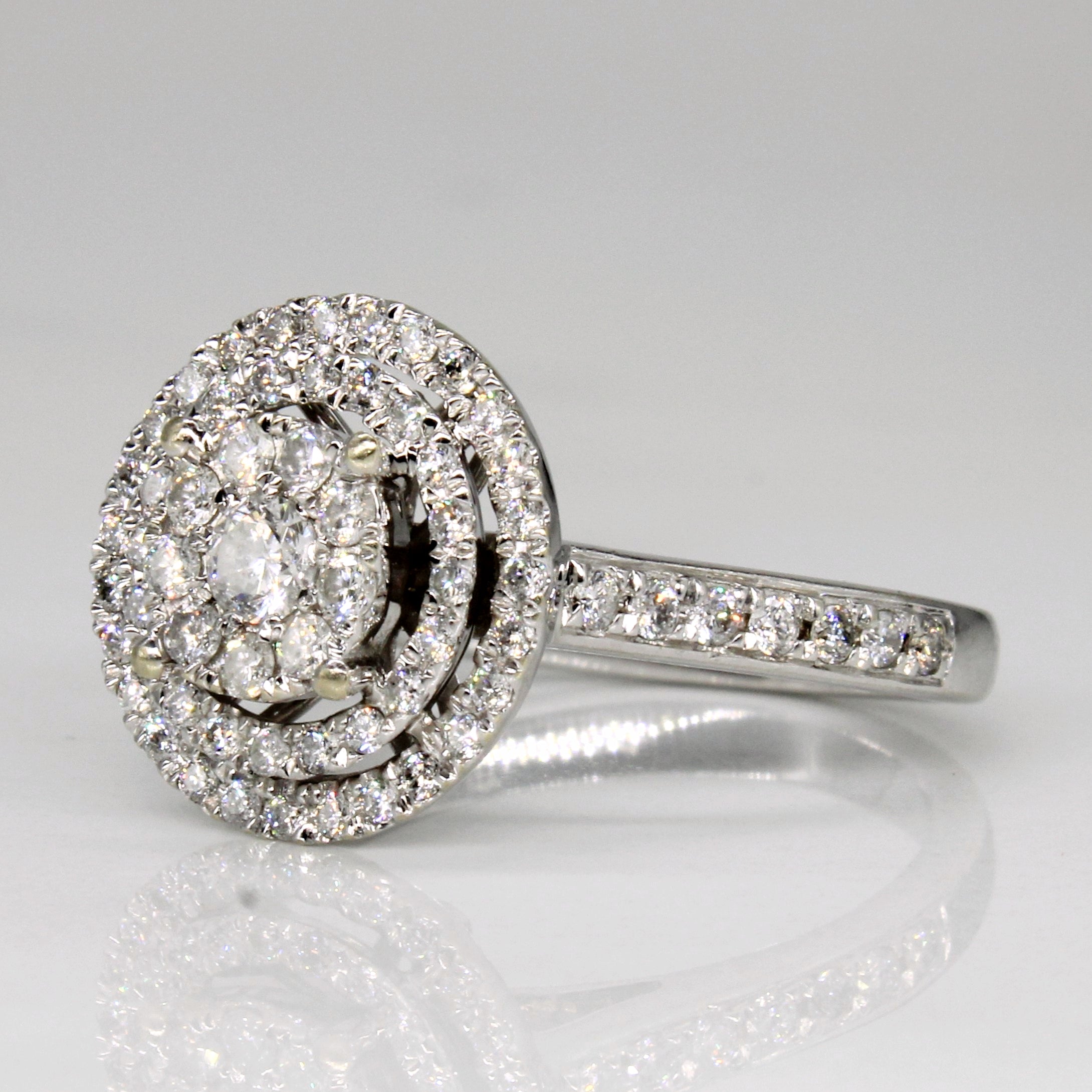 Diamond Cluster Engagement Ring | 0.62ctw | SZ 6 |