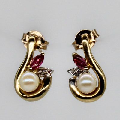 Multi Gemstone Earrings | 0.12ctw |