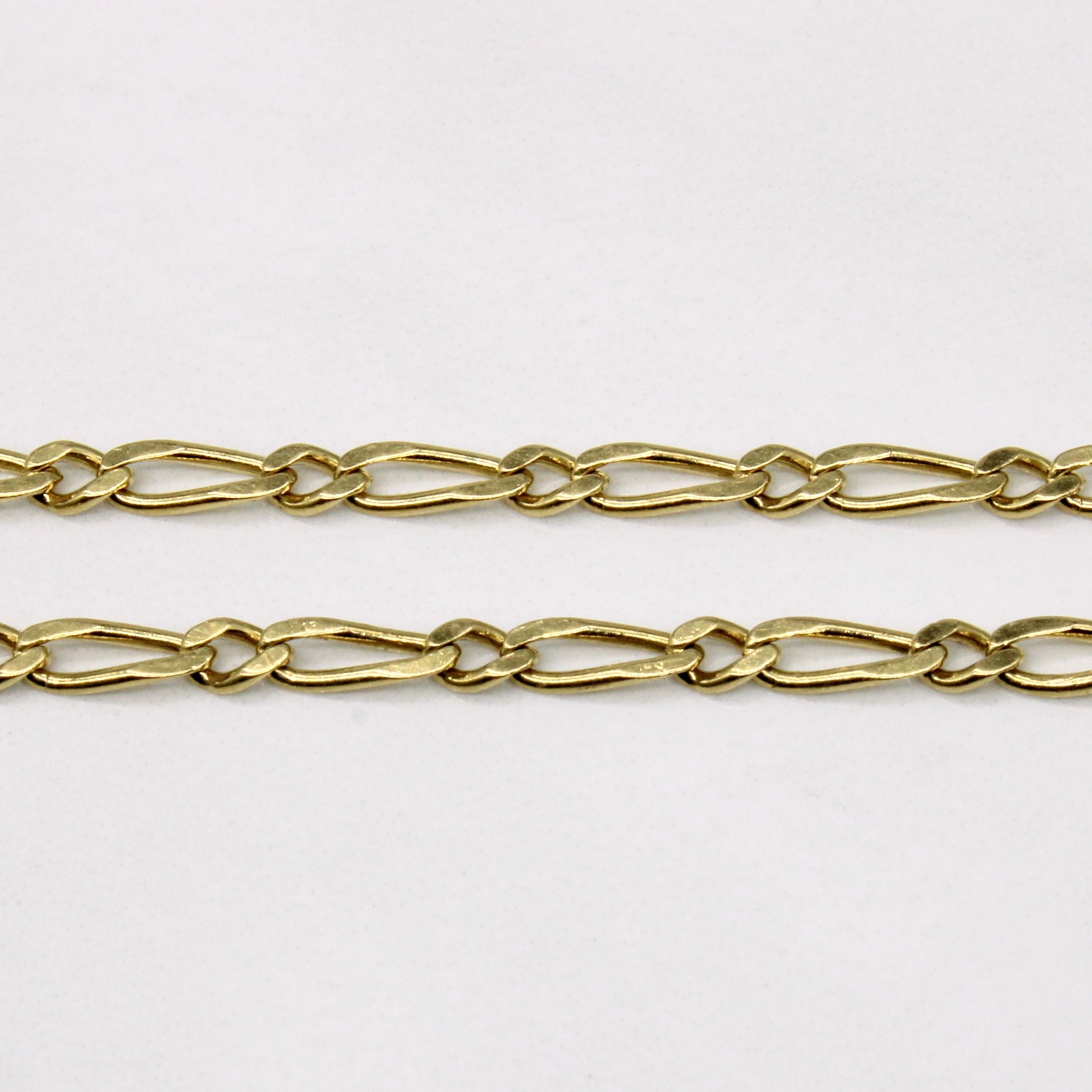 18k Yellow Gold Figarucci Chain | 34" |