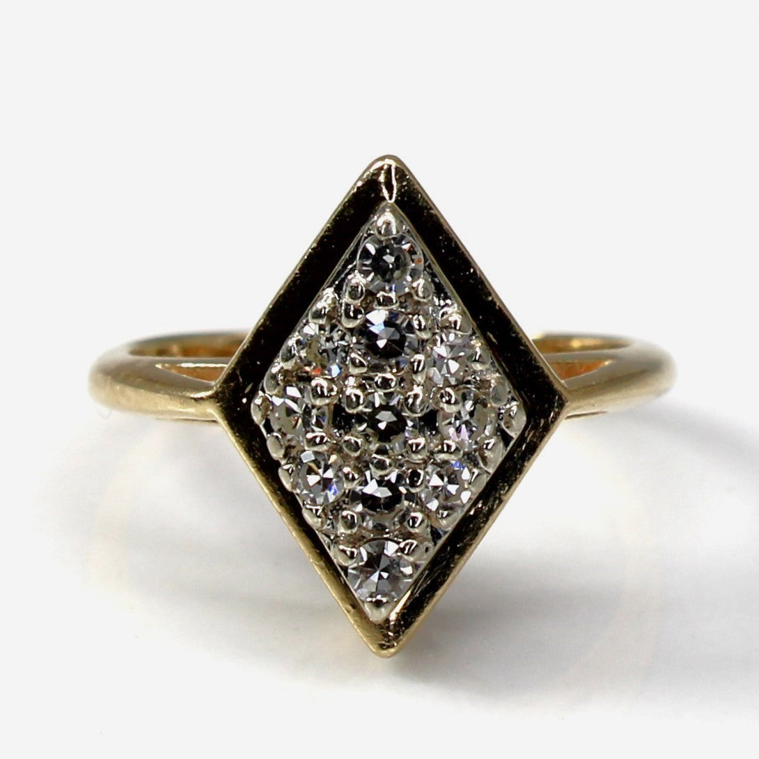 Cluster Diamond Chevron Ring |0.30ctw | SZ 4 |